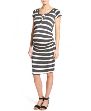 Lab 'Toni' Maternity/nursing Midi Dress