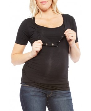 Nom Maternity Ruched Nursing/ Maternity Tee