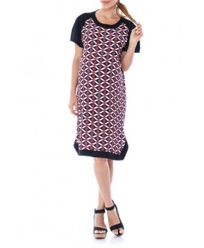 Imanimo Print Panel Maternity Shift Dress