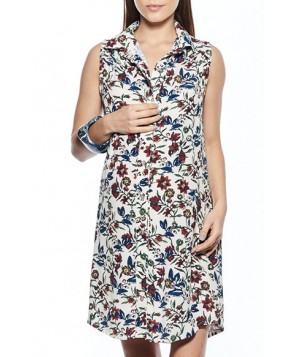 Imanimo Button Down Maternity Shirtdress