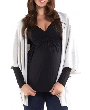 Tart Maternity 'Harlyn' Cotton & Cashmere Maternity Wrap Cardigan, /Small - Grey