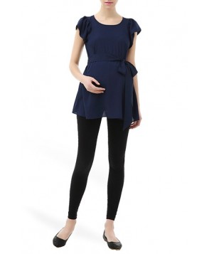 Kimi And Kai 'Quinn' Flutter Sleeve Belted Maternity Top