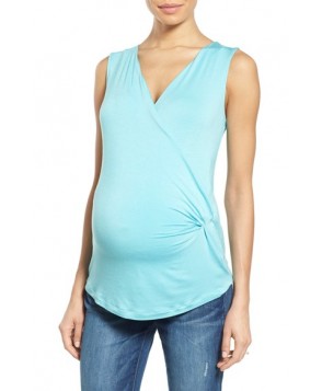 Nom Maternity 'Ella' Maternity/nursing Top/green