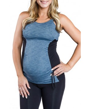 Cozy Orange 'Asana' Athletic Maternity Tank