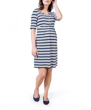 Isabella Oliver 'Beaumont' Stripe Maternity Dress