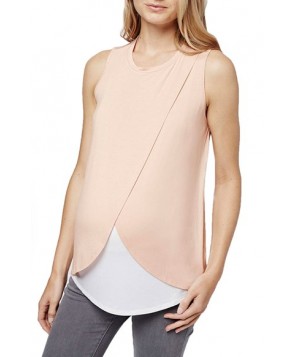 Topshop Wrap Maternity/nursing Tank - Pink