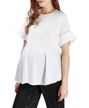 Topshop Ladder Stitch Peplum Maternity Blouse