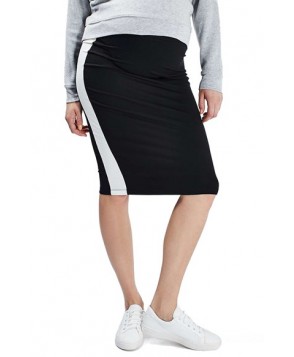 Topshop Side Stripe Maternity Tube Skirt - Black