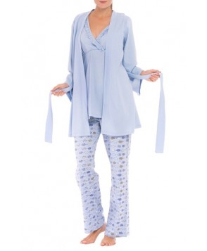 Olian 'Anne' Maternity Pajamas & Robe With Coordinating Pillowcase
