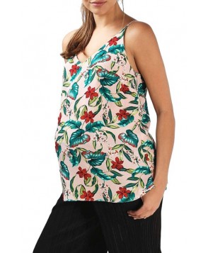 Topshop Tropical Palm Print Maternity Camisole - Pink