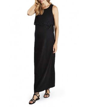 Topshop Cutwork Overlay Maternity Maxi Dress