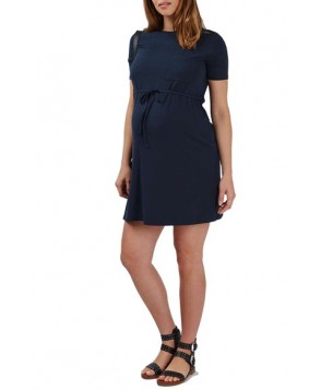 Topshop Waist Tie Maternity T-Shirt Dress - Blue