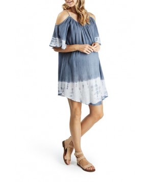 Topshop Dip Dye Cold Shoulder Maternity Cover-Up Dress