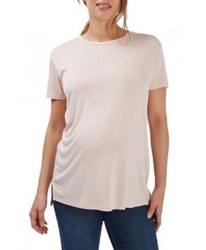 Topshop Step Hem Maternity Tee - Pink