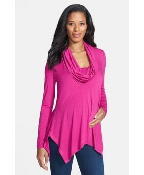 Maternal America Cowl Neck Maternity/nursing Top