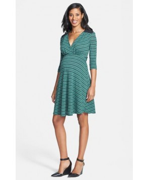 Maternal America Quilted Yoke Maternity Dress