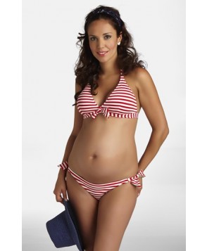 Pez D'Or Stripe Two-Piece Maternity Swimsuit