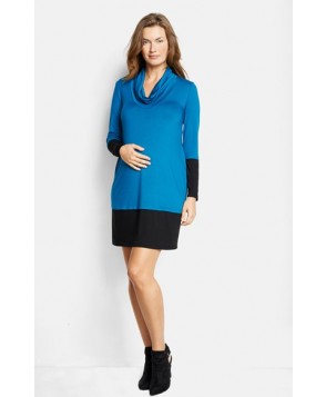 Maternal America Cowl Neck Maternity Dress