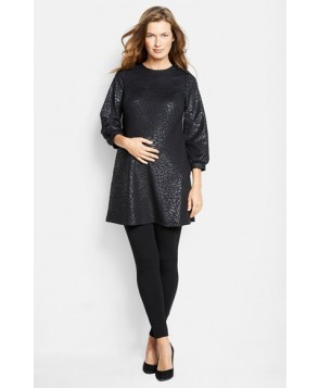 Maternal America Button Shoulder Maternity Dress