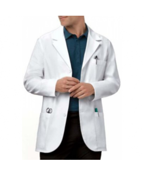 Cherokee mens consultation 3 inch lab coat - White 