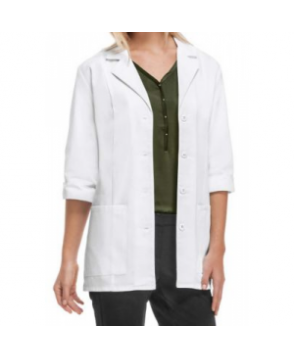 Cherokee 3/4 sleeve lab coat with Certainty - White 
