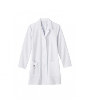 Meta ladies 3 inch lab coat - White 