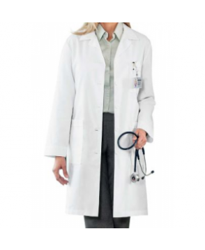 Meta Ladies 3 inch Nano-Tex performance lab coat - White 