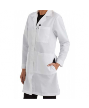 Meta women's 37 inch lab coat - White 