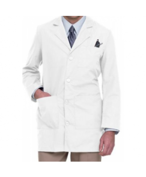 Landau men's tailored lab coat - White 