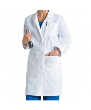 Landau women's lab coat with iPad pocket - White 