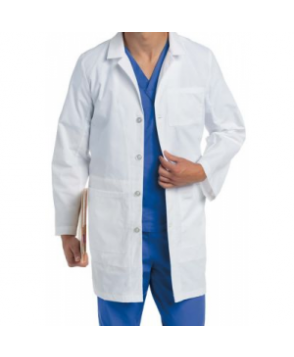 Landau mens lab coat with iPad pocket - White 