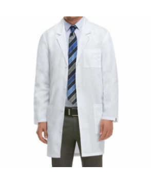 Dickies unisex 4-button lab coat - White 