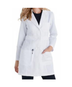 Greys Anatomy princess seam ladies consultation length lab coat - White 