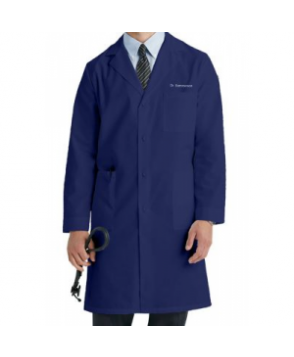 Meta Unisex 4 inch lab coat - Navy 