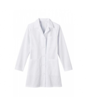 Meta Ladies  3 inch 4-pocket performance lab coat - White 