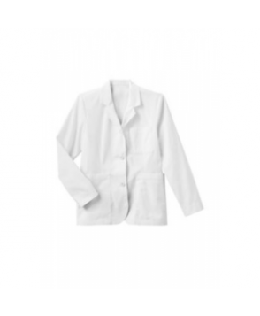 Meta Ladies 8 inch 7-pocket consultation lab coat - White 