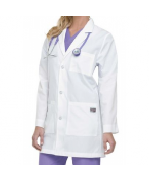 ScrubZone unisex mid length lab coat - White 