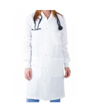 Landau uniforms unisex mid length barrier lab coat - White 
