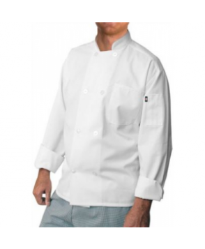 Dickies Chef 8 Button Chef Coat - White 