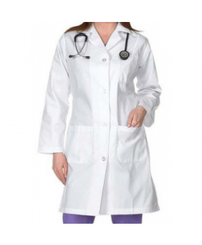 Natural Uniforms 4 inch lab coat - White 