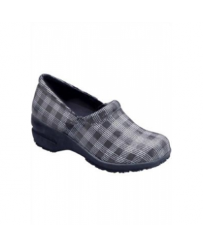 Cherokee Patricia women's nursing clog - Black-White Plaid - 