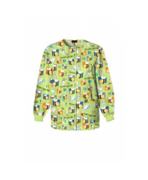 Cherokee Bee Kind to Your Teeth print scrub jacket - Bee Kind to Your Teeth 