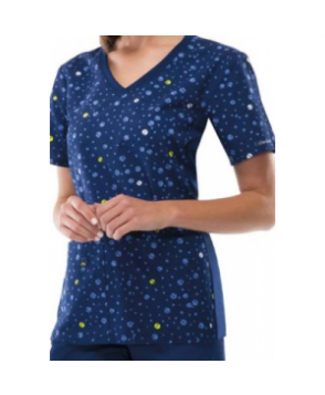 Cherokee Flexibles I Dot About It print scrub top - I Dot About It 