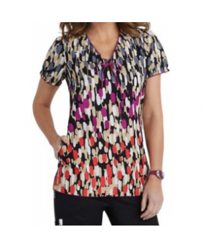 Beyond Scrubs Strokes of Genius keyhole print scrub top troke of Genius 