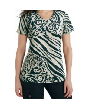 Beyond Scrubs Animal v-neck print scrub top - Animal 