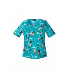 Cherokee Keep Clean print scrub top - Keep Clean 