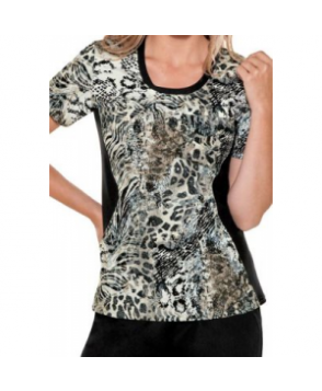 Cherokee Flexibles On The Prowl print scrub top - On The Prowl 