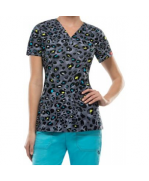 Dickies Gen Flex Here and Meow print scrub top - Here and Meow 