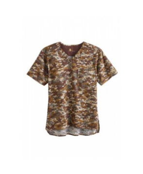 Carhartt Camo utility mens print scrub top - Digi Camo Khaki 