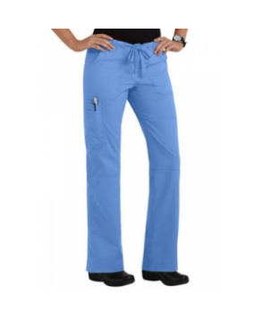 Landau for Women prewashed drawstring scrub pant - Ceil Blue 